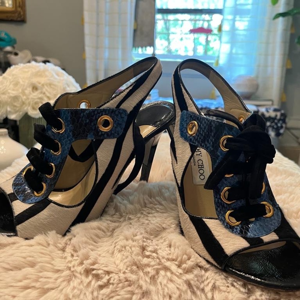 Jimmy Choo Zebra Print Heel - image 7